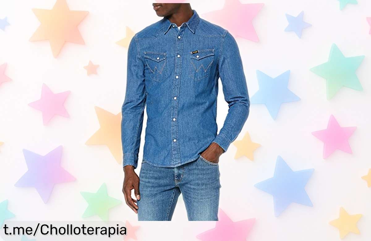 Camiseta Wrangler LS Western para hombre a precio rebajado: un super chollo que te dará un estilo auténtico y único. ¡Aprovecha antes de que se agote!