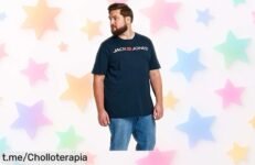 Camiseta azul marino Jack & Jones slim fit a precio rebajado que no puedes dejar escapar, ¡corre antes de que se agoten y deslumbra en cada ocasión!