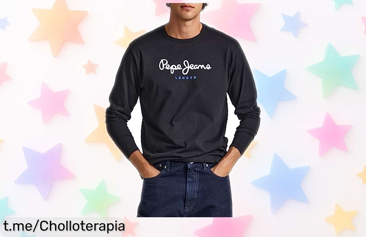 Camiseta de manga larga Pepe Jeans con estilo exclusivo, ¡aprovecha el precio rebajado y siente la libertad en cada paso ya!