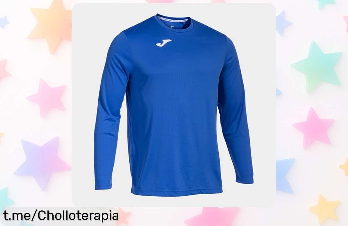 Camiseta deportiva Joma de manga larga ligera y transpirable, oferta increíble que no puedes dejar pasar; siente la energía al máximo antes de que se agote este chollazo ¡Corre ya!