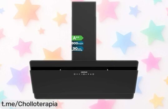 Campana decorativa Cecotec de 90 cm para una cocina sin humos, ¡rebajada en un precio loco! Dale el toque moderno que tu hogar merece antes de que se acabe este ofertón.