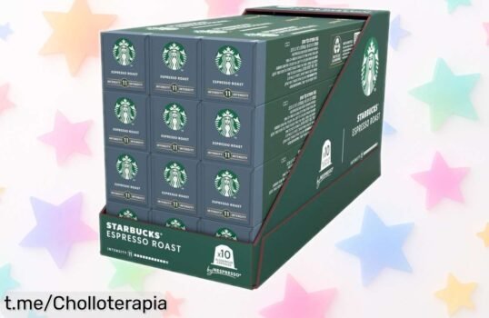 Cápsulas de café intenso Starbucks para Nespresso a precio rebajado, 120 unidades con sabor caramelizado que te llenarán de energía ¡No pierdas esta oportunidad única!