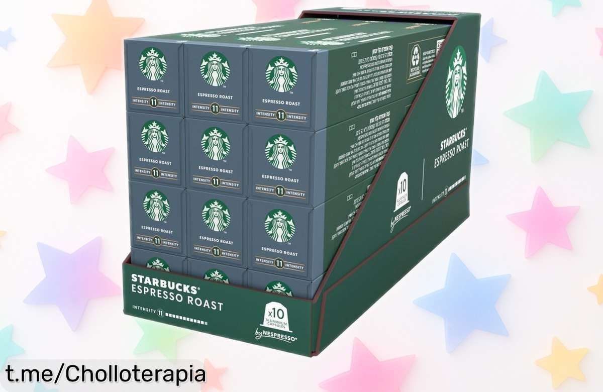 Cápsulas de café intenso Starbucks para Nespresso a precio rebajado, 120 unidades con sabor caramelizado que te llenarán de energía ¡No pierdas esta oportunidad única!