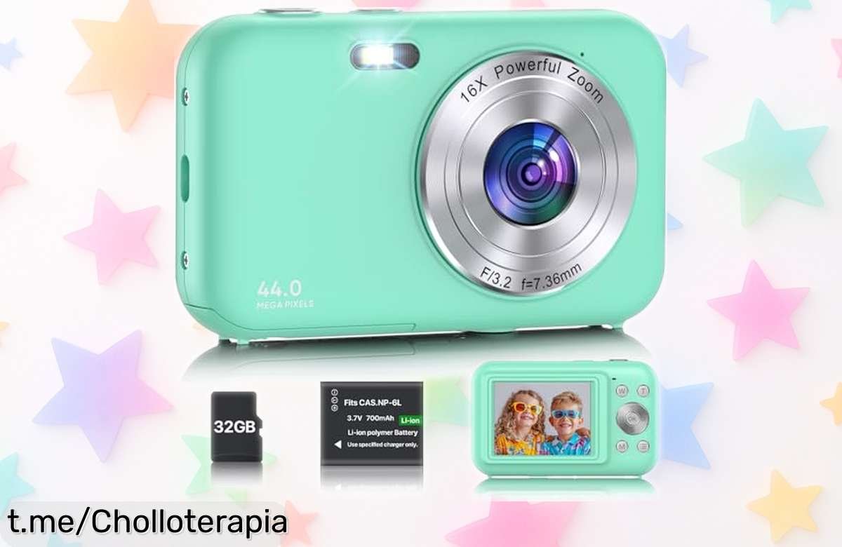Captura momentos únicos con la increíble cámara digital compacta de 44MP y zoom 16X, ahora a un precios locos que vuelan. ¡No pierdas esta oportunidad absurda!