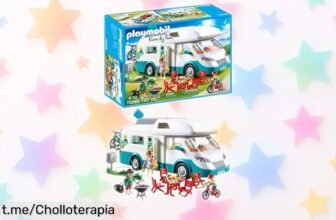 Caravana de verano Playmobil con techo y paredes quitables a precio rebajado, diversión asegurada para tus peques. ¡Corre que vuelan y regala risas inolvidables ya!