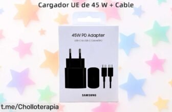 Cargador rápido Samsung original de 45W para Galaxy Ultra, Fold y Flip a precio rebajado: carga al instante y siente la energía volar. ¡No te quedes sin el tuyo!