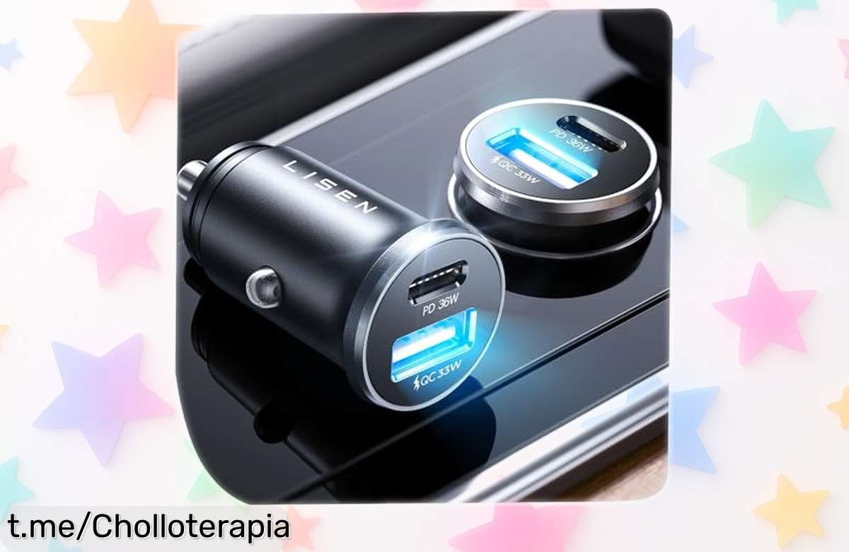 Cargador rápido para coche USB C 69W Lisens a precio loco: carga tus gadgets en tiempo récord. Date prisa, esta oferta limitada no durará mucho más. ¡No te quedes sin energía!