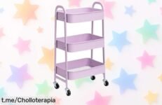 Carro auxiliar con ruedas de tres niveles para cocina, baño u oficina: precio rebajado que no podrías dejar escapar y ordena tu vida rápidamente. ¡No te lo pierdas!