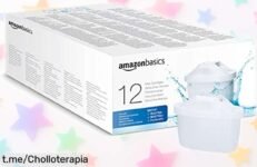 Cartuchos filtrantes Amazon Basics para Brita que eliminan cloro y cal al instante. ¡Apresúrate, 12 filtros en super chollo con precio rebajado que no querrás dejar escapar!