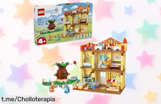 Casa familiar de Bluey LEGO con 4 minifiguras y jardín, un ofertón que iluminará las historias de los peques. ¡No esperes más, corre antes de que se acabe!