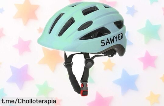 Casco infantil ajustable Sawyer Bikes, ¡precio rebajado! Protege a los peques mientras disfrutan en bici. Corre que vuelan, no dejes pasar este super chollo lleno de diversión.