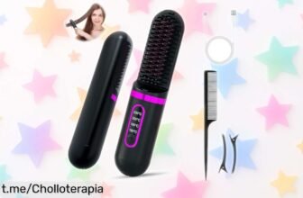 Cepillo alisador inalámbrico con calor cerámico que se calienta en solo 20 segundos, un super chollo para lucir melena perfecta hoy mismo. ¡No dejes pasar esta oferta limitada!