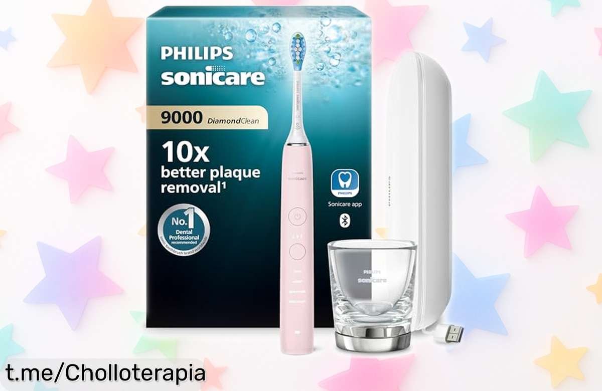 Cepillo dental sónico Philips Sonicare DiamondClean 9000 rebajado: limpieza profunda, control en la app y sonrisa perfecta ¡No dejes pasar este super chollo y sorpréndete ya!