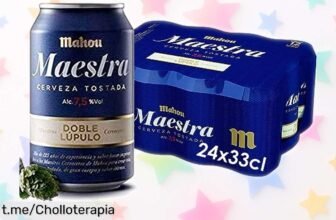 Cerveza tostada Mahou Maestra: pack de 24 latas a precio loco para que disrutas de cada sorbo único y fresco. ¡No te quedes sin el tuyo, esta oferta vuela!