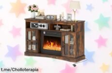 Chimenea eléctrica para salón con efecto llama ajustable y mando a distancia, ¡descuento brutal que alegra tu hogar al instante! Aprovecha este super chollo antes de que se acabe.