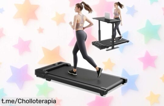 Cinta de correr portátil con motor potente y pantalla LED, ¡aprovéchate de este super chollo a precio rebajado y empieza a mover tu energía sin parar!