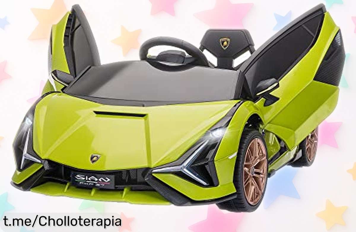 Coche eléctrico Lamborghini SIAN para niños, ¡rebajado! Un super chollo que llenará de sonrisas y aventuras sus días. Aprovecha esta oportunidad única y hazlo suyo ya mismo.