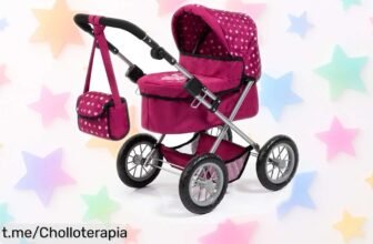 Cochecito plegable para muñecas Bayer, ¡rebajado de precio loco! Perfecto para que ellos jueguen felices y todo esté en su lugar. No dejes escapar esta oferta limitada, actúa ya.