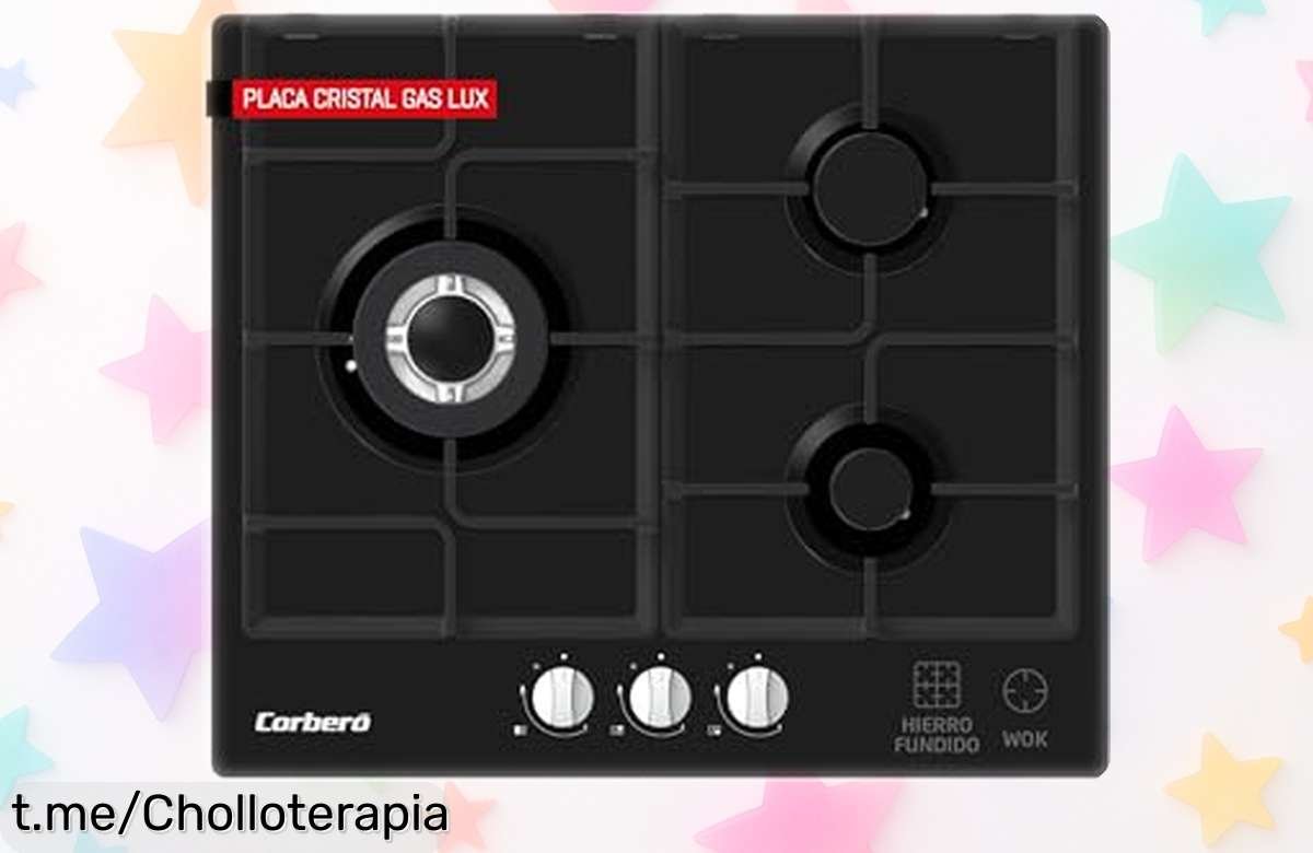 Cocina de gas butano Corberó con 3 fuegos y wok, super chollo que vuela: potencia y seguridad para tus recetas a un precio rebajado inolvidable. ¡Hazla tuya ya!
