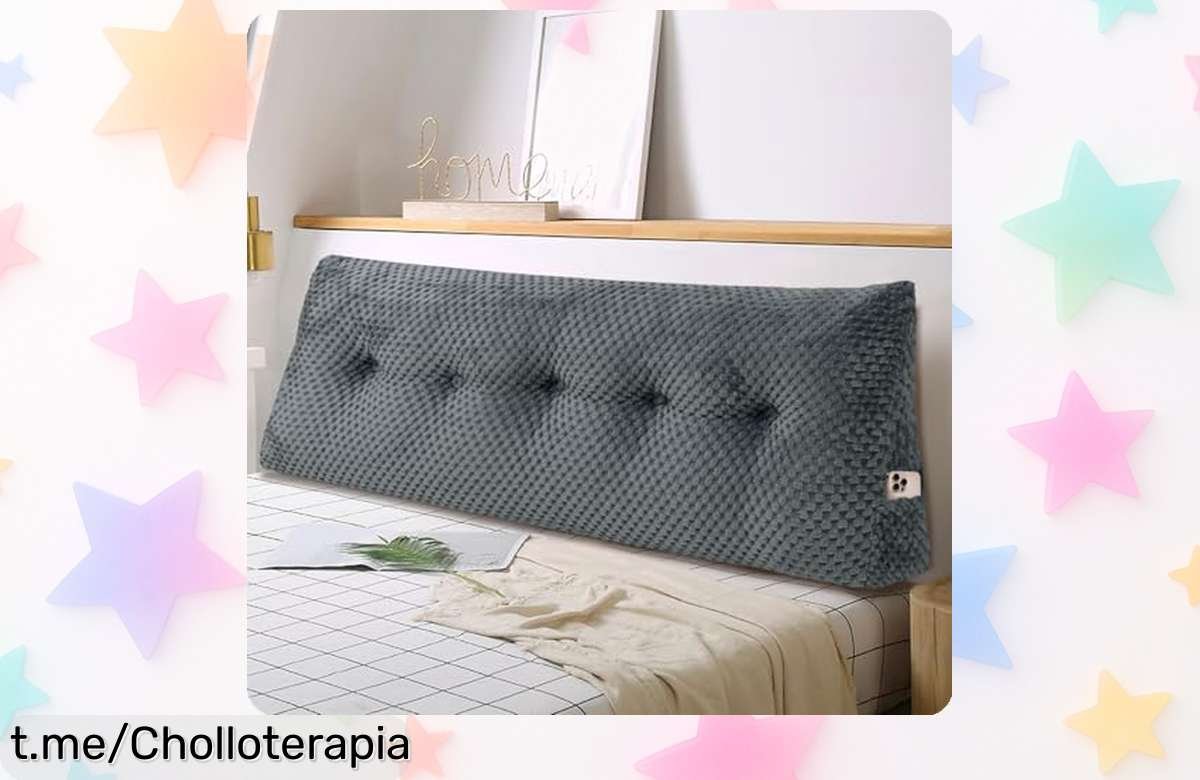 Cojín en cuña que abraza tu espalda y cuello con funda extraíble, bolsillos prácticos y ahora a precio rebajado: asegura un descanso reparador ¡no dejes pasar este super chollo!