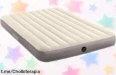 Colchón hinchable súper resistente FiberTech que soporta hasta 272 kg, ahora a un precio muy bajo; ¡aprovéchalo ya y duerme sin preocupaciones!