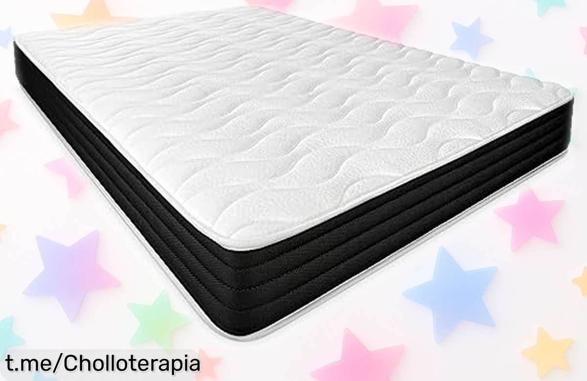 Colchón viscoelástico reversible con soporte firme y protección antiácaros a precio loco, ¡aprovéchalo ya para dormir como un rey desde la primera noche!