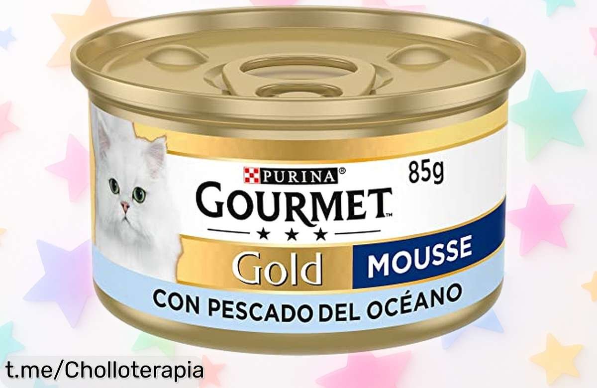 Comida húmeda para gato adulto Gourmet Gold mousse con pescado del océano, un super chollo en pack de 24 latas que hará feliz a tu peludo. ¡Date prisa antes que se acabe!