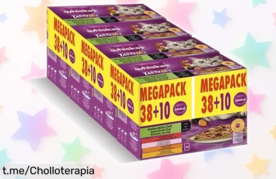 Comida húmeda para gatos Whiskas Megapack de 48 sobres: el super chollo que hará feliz a tu gato y a tu bolsillo, ¡no te lo pierdas o se escapará!