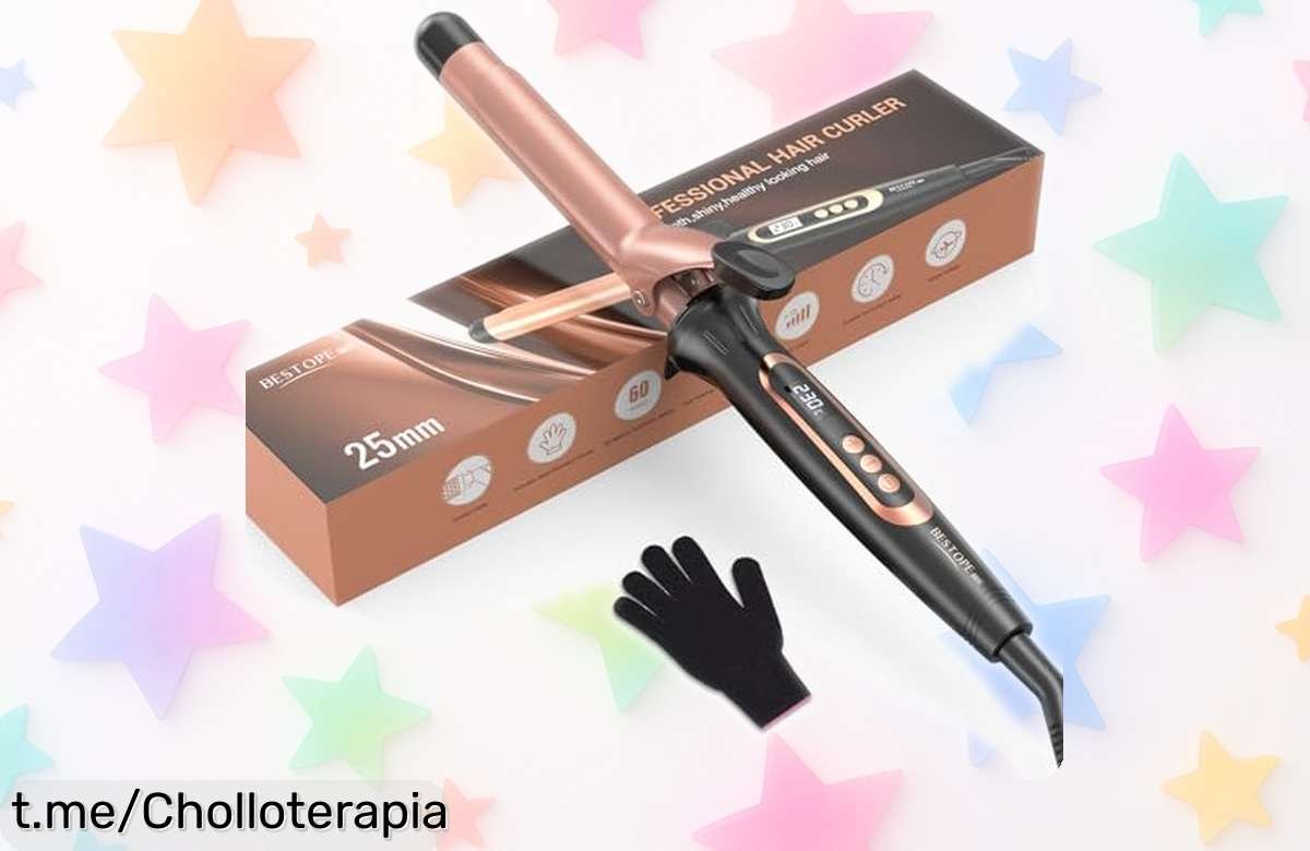 Consigue ondas perfectas con el rizador BESTOPE de 25 mm a precio rebajado, ¡brilla en cada ocasión y siéntete increíble!