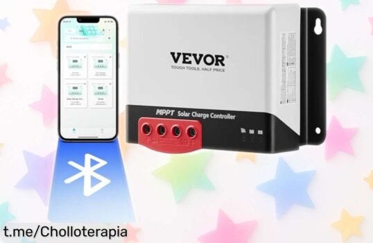 Controlador de carga solar VEVOR 50A con Bluetooth a precio loco, carga tus baterías de forma rápida y segura. ¡No te quedes sin el tuyo y dale un impulso a tu energía ya!