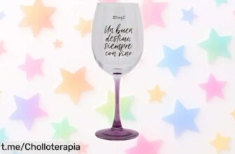 Copa de vino Mr. Wonderful con diseño único y mensaje especial a un precio rebajado que no se ve todos los días, ¡brinda por tus momentos felices antes de que se agote!