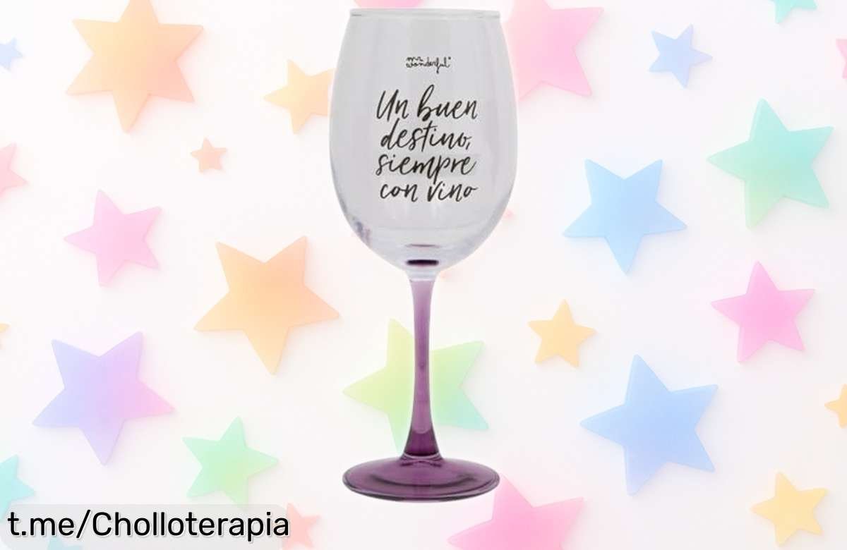 Copa de vino Mr. Wonderful con diseño único y mensaje especial a un precio rebajado que no se ve todos los días, ¡brinda por tus momentos felices antes de que se agote!