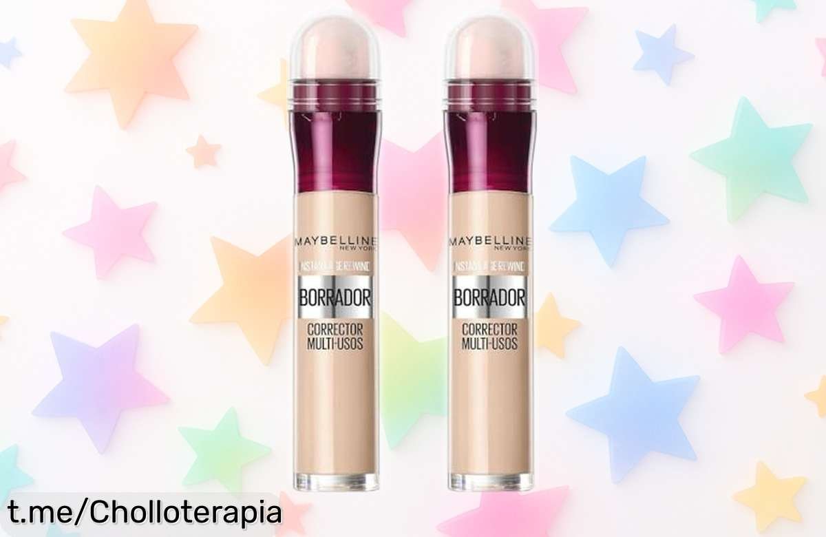 Corrector multiusos Maybelline que elimina ojeras y realza tu piel ¡Llévate el pack de 2 a un precio rebajado increíble y transforma tu imagen hoy mismo!