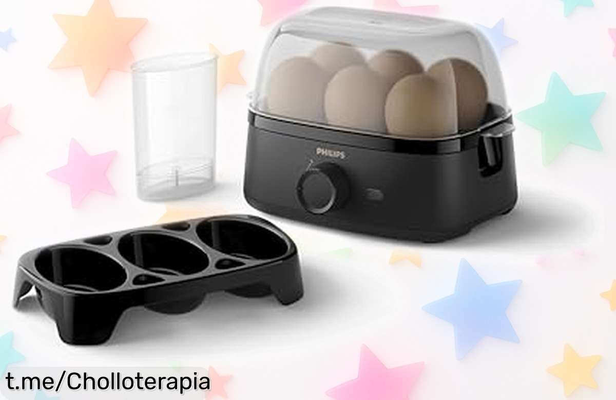 Cuece huevos Philips Serie 3000 para 6 unidades, super chollo rebajado para desayunos perfectos ¡No te lo pierdas, corre antes que se agoten!