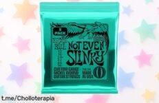 Cuerdas para guitarra eléctrica Not Even Slinky con el toque de leyendas como Slash y Clapton, ahora a un precio rebajado que hará vibrar tus riffs ¡Consigue las tuyas antes que se agoten!