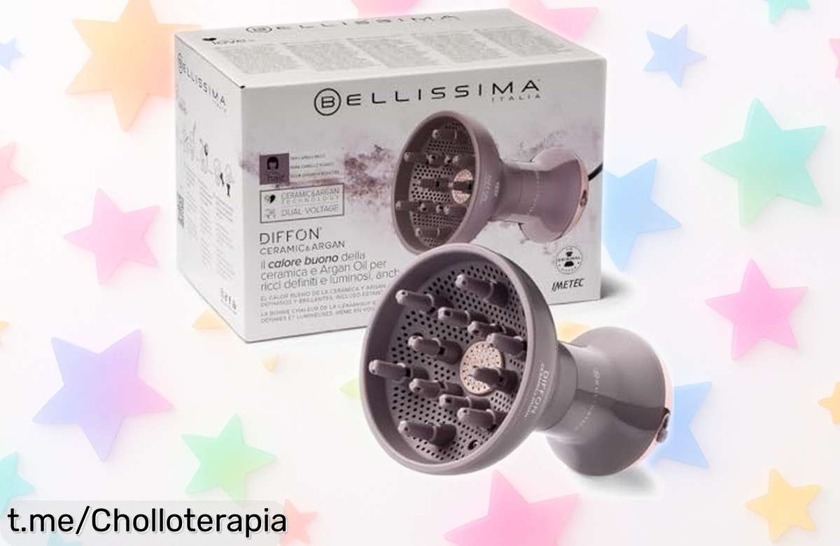 Definido y brillante: difusor Bellissima Imetec para rizos con aceite de argán ¡Super chollo por tiempo limitado para que tus rizos enamoren!