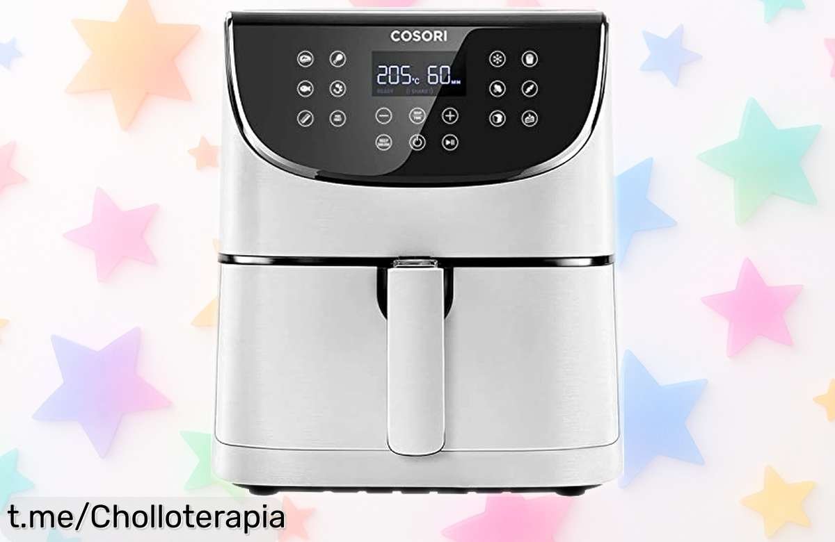 Deliciosa freidora de aire Cosori 5.5L con 13 programas automáticos a precio rebajado, ¡siente el sabor profesional en casa antes de que se acabe!
