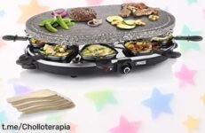Deliciosa raclette y grill de piedra Princess para 8 personas, ahora a un precio rebajado que se va volando: disfruta momentos sabrosos con familia y amigos ¡no lo dejes escapar!