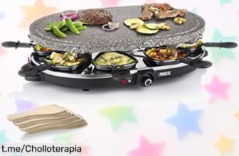 Deliciosa raclette y grill de piedra Princess para 8 personas, ahora a un precio rebajado que se va volando: disfruta momentos sabrosos con familia y amigos ¡no lo dejes escapar!