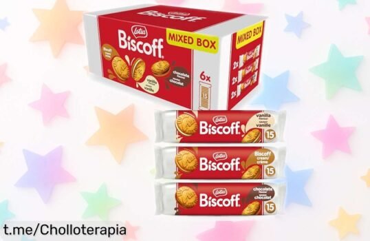 Deliciosas galletas sándwich Lotus Biscoff en 3 sabores únicos, ¡6 paquetes para disfrutar en familia a un precio rebajado que te sorprenderá! No dejes pasar este super chollo.