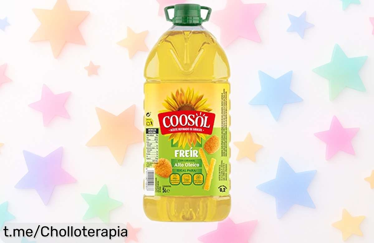 Delicioso aceite de girasol alto oleico COOSOL con rebaja brutal para frituras crujientes y saludables; ¡aprovecha ya esta oferta limitada que hará feliz a tu paladar!