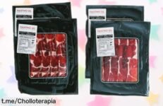 Delicioso jamón ibérico bellota 100% raza ibérica Faustino Gil en prácticos sobres ¡Aprovecha el precio rebajado y déjate seducir por su sabor irresistible que conquista corazones!
