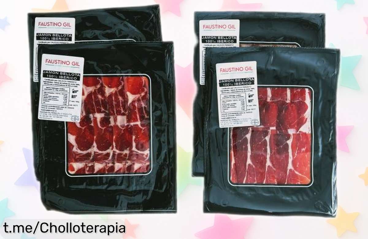 Delicioso jamón ibérico bellota 100% raza ibérica Faustino Gil en prácticos sobres ¡Aprovecha el precio rebajado y déjate seducir por su sabor irresistible que conquista corazones!