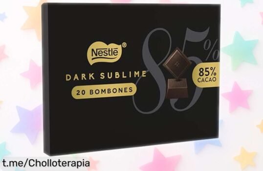 Deliciosos bombones de chocolate negro 85% Nestlé dark, intensamente sabrosos y a precio rebajado que vuela. ¡Regálate un momento dulce antes de que se agoten!
