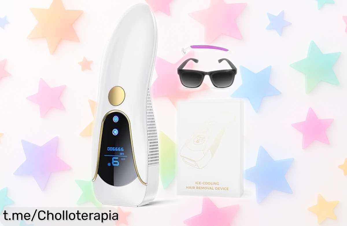 Depiladora láser IPL con refrigeración que deja tu piel suave, super chollo temporalmente rebajada, ¡apúrate y descubre la suavidad en casa antes de que se acabe!