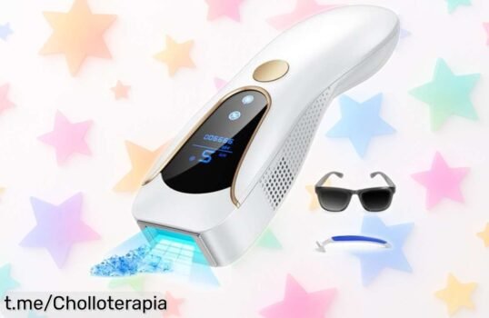 Depiladora láser IPL con refrigeración y 9 niveles de energía, aprovecha este descuentazo brutal antes de que se acabe ¡Pon fin al vello ya y siéntete increíble!