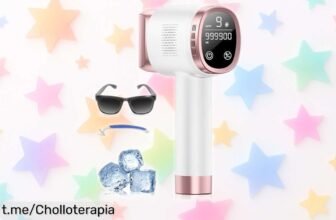 Depiladora láser con refrigeración y 9 niveles de energía, super chollo a precio loco: ¡elimina el pelo rápido y sin dolor! No te quedes atrás, luce una piel suave hoy mismo.