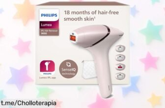 Depiladora luz pulsada Philips Lumea Serie 9000 a precio loco, ¡resultados visibles hasta 18 meses y ahora con un descuentazo que hará brillar tu piel suave!