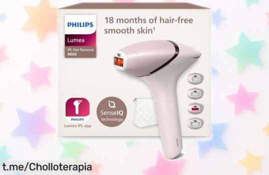 Depiladora luz pulsada Philips Lumea Serie 9000 a precio loco, ¡resultados visibles hasta 18 meses y ahora con un descuentazo que hará brillar tu piel suave!