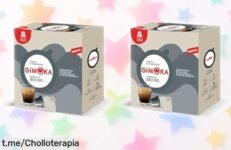 Descubre el café espresso intenso Gimoka con sabor a cacao y frutos secos, ¡super chollo en 50 cápsulas compatibles Nespresso que despertarán tus mañanas! No lo dejes escapar y pruébalo ya.
